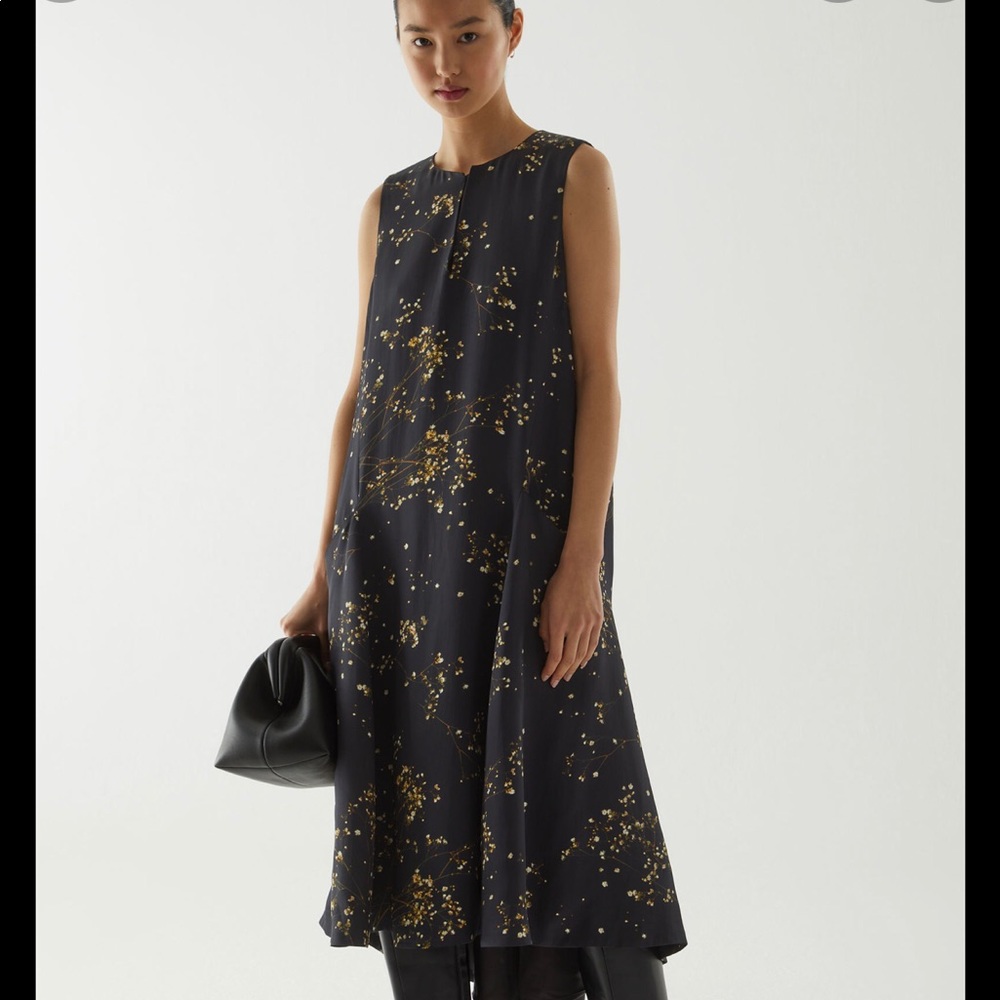 Cos printed handkerchief hem dress